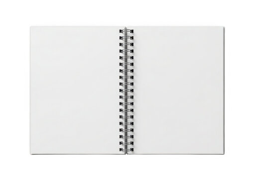 open spiral notebook with blank pages on transparent background high quality professional