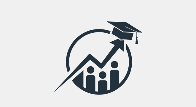 Graduation Cap Education Growth Icon.