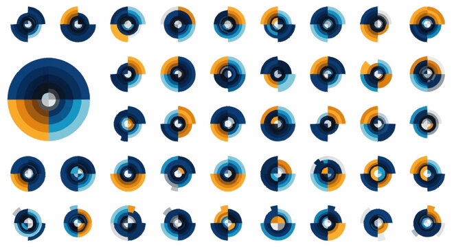 Collection of shiny blue and orange CDs.