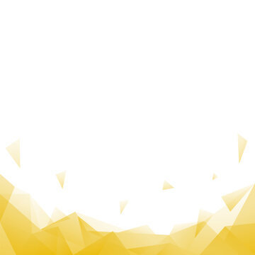 Yellow low poly polygon corner abstract background