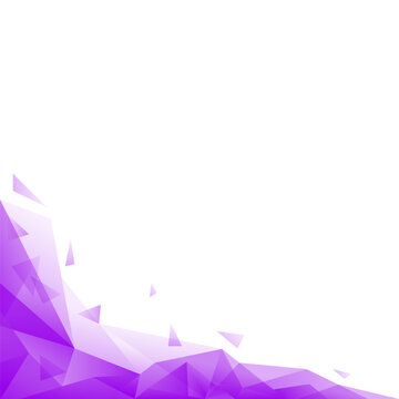 Purple low poly polygon corner abstract gradient background