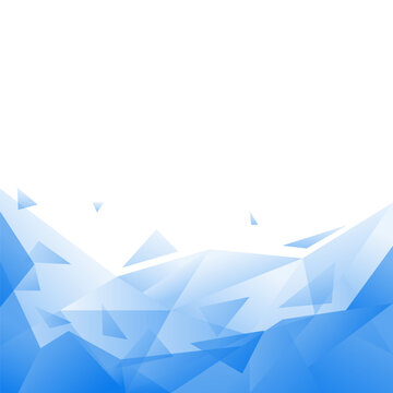 Blue low poly polygon layered corner abstract background