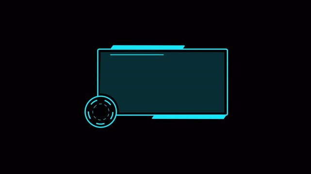 Futuristic  HUD frame  Sci-fi animation 4k in transparent background