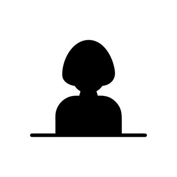 Woman face outline with registration marks icon vector illustration.
