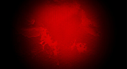 Grungy textured wall with red lighting boled effect © Mansura