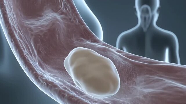 Close-up 3D Animation of a Healthy Human Muscle Fiber and Cell Structure.