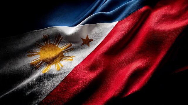 philippines flag waving in the wind