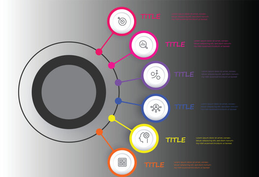 Business data visualization. Process chart. Abstract elements of graph, Parts or Processes. Business presentation.