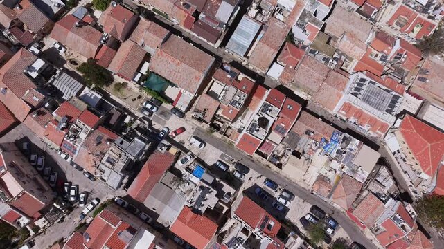 1. Aerial View of Mahane Yehuda Neighborhood, Red Rooftops of Jerusalem