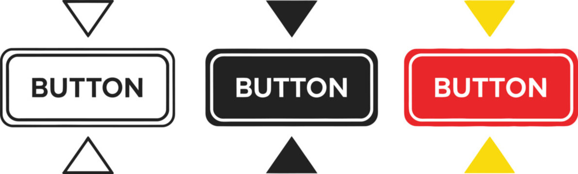 Button icons in black red and white with arrow shapes