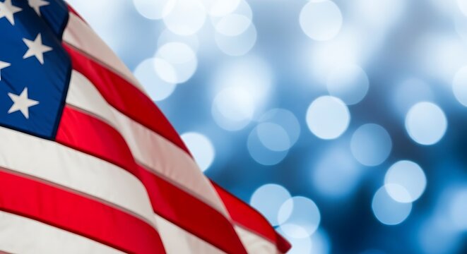 Celebrating 4th of july a vibrant american flag display for independence day festivities and patriotic pride