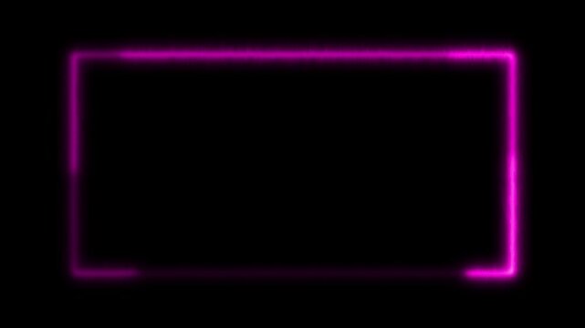 Wall picture frame neon use of lighting concept.