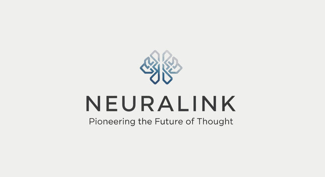 Neuralink logo with futuristic thought tagline.