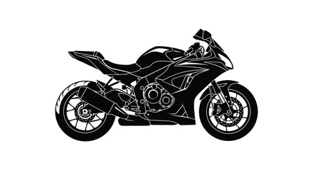 Naklejka premium motorcycle silhouette in black and white high quality professional detailed modern elegant stylish clean crisp vibrant colorful digital creative innovative contemporary