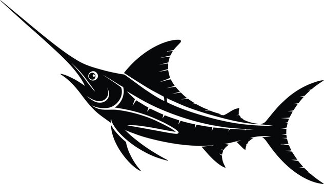 A Powerful Ocean Predator Swimming Upward Through Deep Saltwater