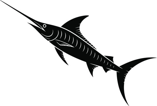 A Dynamic Oceanic Creature Leaping Upwards Through Deep Blue Waters