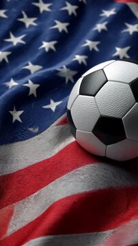 soccer ball with us american flag &ndash; concept for world cup and mls