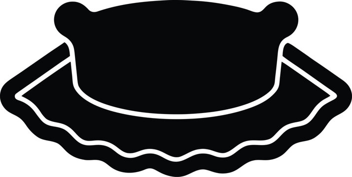 Dish Cloth silhouette vector art illustration and minimal black and white design