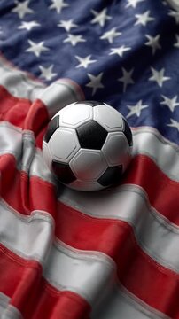 soccer ball with us american flag &ndash; concept for world cup and mls