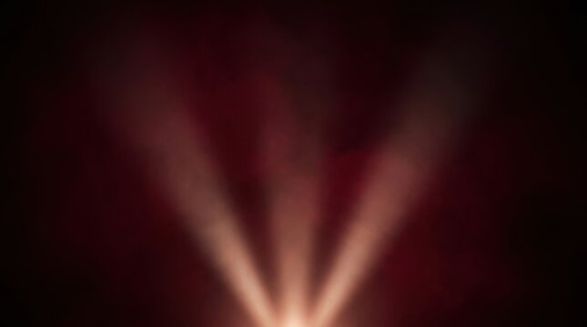 Dramatic Triple Spotlight Beams on Dark Background