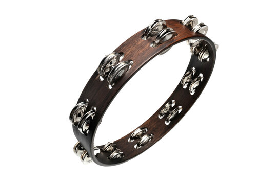 Modern Tambourine with Sleek Design Features PNG cutout element