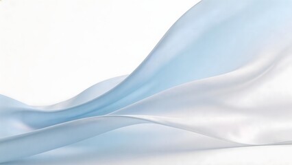 Fototapeta premium Flowing fabric in soft blue and white