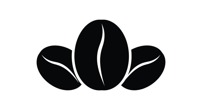 coffee beans silhouette high quality professional detailed modern elegant stylish clean