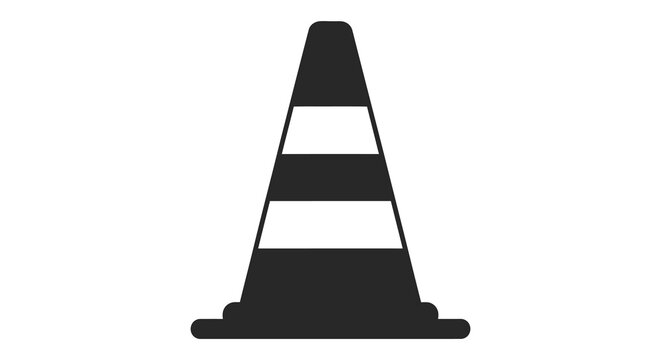 traffic cone silhouette high quality professional detailed modern elegant stylish clean