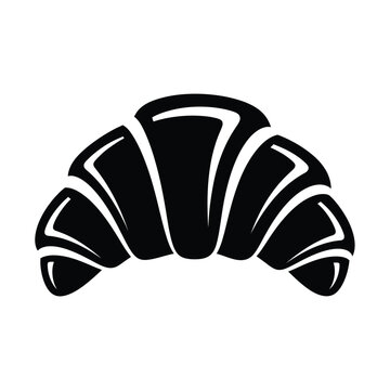 Black and white fish vector illustration of a cartoon silhouette icon symbol for an art logo design