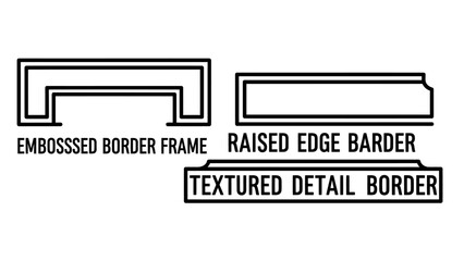 Obraz premium Collection of architectural frame and border detail icons with architectural embossed construction interior exterior decoration collection building renovation finishing architect structural