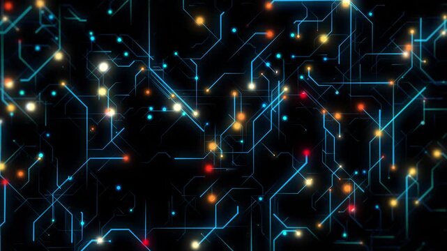 Abstract animated technological background