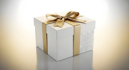 Fototapeta premium Eid Gift Box 3D Render Luxury Festive Packaging Isolated Clean Background 