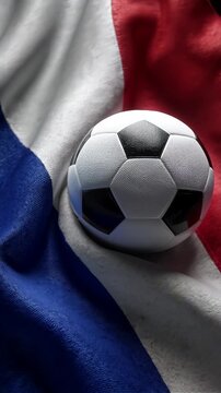 france football nation. french flag waving with soccer ball