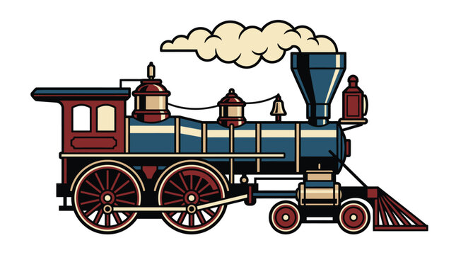 Vintage steam locomotive train
