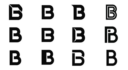 variations of letter b in silhouette high quality professional detailed modern © Jewel