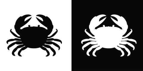 Crab silhouette, Black crab icon vector © Pixel Hub