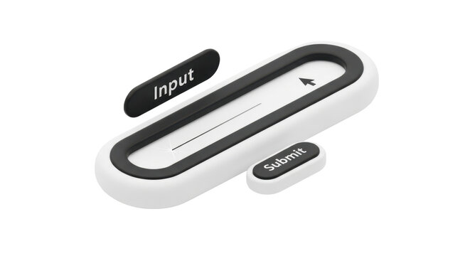 Modern digital input form with submit button