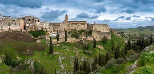 Fototapeta premium Panoramic view of Gravina in Puglia-medieval city in Italy