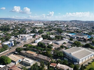 Obraz premium Imagens Aereas de Cidade Industrial Contagem Praça Central Cemig 