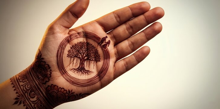 Savitri Satyavan Mehndi &mdash; Banyan Tree Story Design