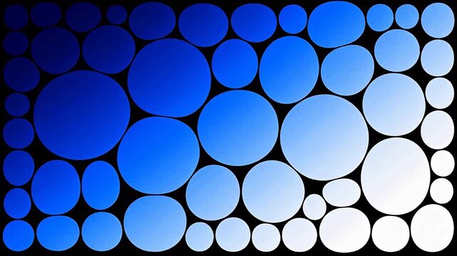 Abstract blue circular patterns on gradient background