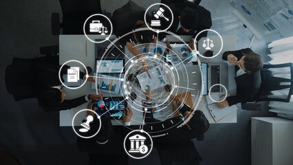 Fototapeta premium Compliance ensures alignment with standards, laws, and policies. A strong compliance system helps enforce regulation, protect organizations, and improve global compliance transparency. Funnel