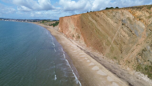 Yaverland beach (also called Redcliff) near Sandown, Isle of Wight, England