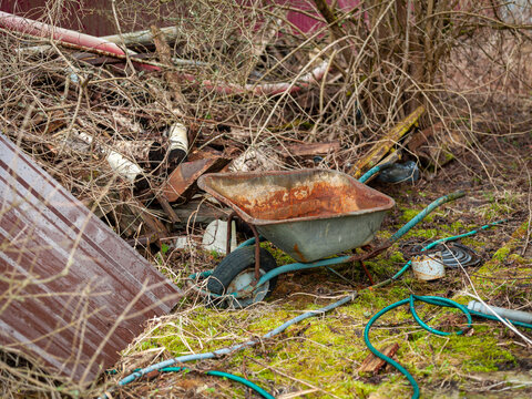 old corroded trolley