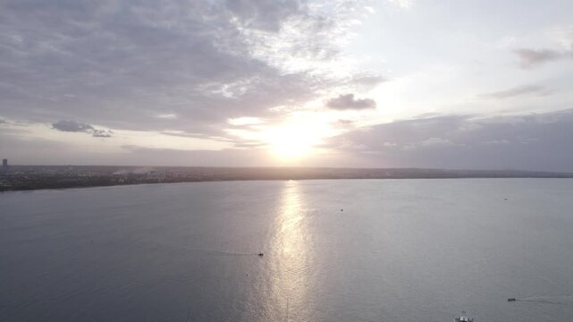 sunset over the ocen at Dar es Salam