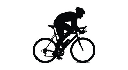 Fototapeta premium cyclist riding bicycle silhouette high quality professional detailed modern elegant stylish clean crisp vibrant colorful digital creative innovative contemporary premium stunning