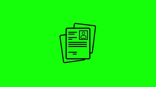 curriculum vitae format animation. application icon, cv sign
