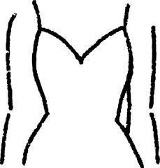 Fototapeta premium Sweetheart Neckline Wedding Dress SVG