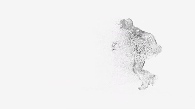 character, White Water Splash, Super Slow Motion Shot of Swirling, 3d render,  With Alpha Channel