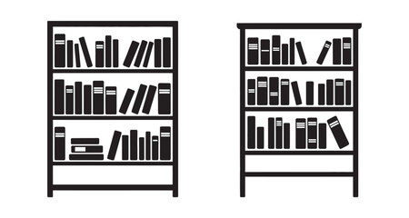 Organized Bookshelf Vector Illustration, stacked upright books, library education reading concept, knowledge study symbol, modern clean UI design element © Alamin vai vision 3